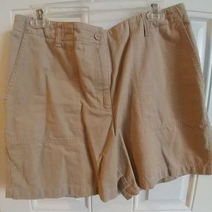 Jones NY Sport khaki shorts 12 6 inch inseam tan